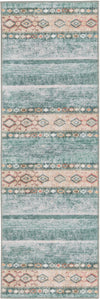 Unique Loom Timeless LEO-RVVL15 Green Area Rug Runner Lifestyle Image