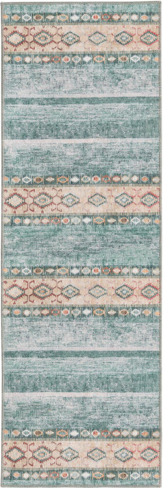 Unique Loom Timeless LEO-RVVL15 Green Area Rug Runner Lifestyle Image