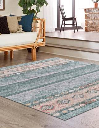 Unique Loom Timeless LEO-RVVL15 Green Area Rug Square Lifestyle Image