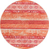 Unique Loom Timeless LEO-RVVL15 Rust Red Area Rug Round Top-down Image