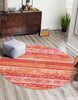 Unique Loom Timeless LEO-RVVL15 Rust Red Area Rug Round Lifestyle Image