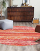 Unique Loom Timeless LEO-RVVL15 Rust Red Area Rug Round Lifestyle Image