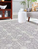 Unique Loom Timeless LEO-RVVL16 Gray Area Rug Rectangle Lifestyle Image Feature