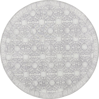 Unique Loom Timeless LEO-RVVL16 Gray Area Rug Round Top-down Image