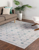 Unique Loom Timeless LEO-RVVL16 Ivory Area Rug Square Lifestyle Image