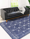 Unique Loom Timeless LEO-RVVL16 Navy Blue Area Rug Rectangle Lifestyle Image Feature