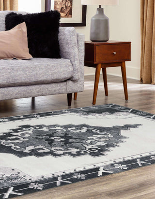 Unique Loom Timeless LEO-RVVL2 Black Area Rug Rectangle Lifestyle Image