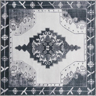 Unique Loom Timeless LEO-RVVL2 Black Area Rug Square Top-down Image