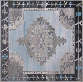 Unique Loom Timeless LEO-RVVL2 Blue Gray Area Rug Square Top-down Image