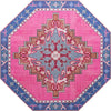 Unique Loom Timeless LEO-RVVL2 Fuchsia Area Rug Octagon Top-down Image
