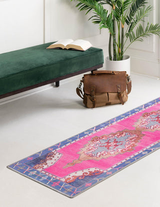 Unique Loom Timeless LEO-RVVL2 Fuchsia Area Rug Runner Lifestyle Image