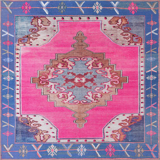 Unique Loom Timeless LEO-RVVL2 Fuchsia Area Rug Square Top-down Image