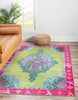 Unique Loom Timeless LEO-RVVL2 Green Area Rug Rectangle Lifestyle Image
