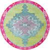 Unique Loom Timeless LEO-RVVL2 Green Area Rug Round Top-down Image