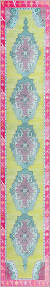 Unique Loom Timeless LEO-RVVL2 Green Area Rug Runner Top-down Image