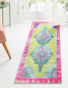 Unique Loom Timeless LEO-RVVL2 Green Area Rug Runner Lifestyle Image