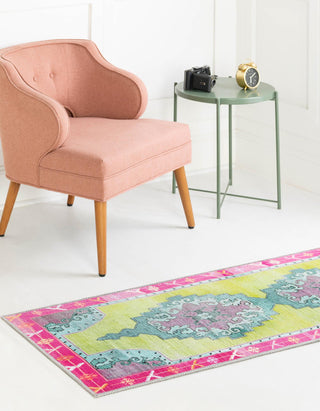 Unique Loom Timeless LEO-RVVL2 Green Area Rug Runner Lifestyle Image