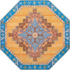 Unique Loom Timeless LEO-RVVL2 Orange Area Rug Octagon Top-down Image