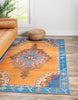 Unique Loom Timeless LEO-RVVL2 Orange Area Rug Rectangle Lifestyle Image
