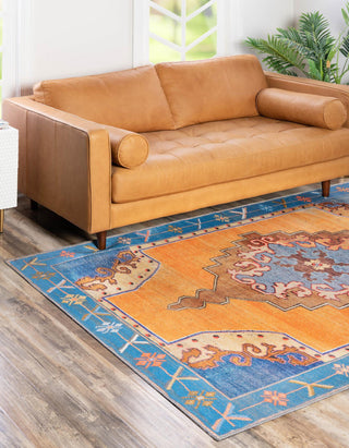 Unique Loom Timeless LEO-RVVL2 Orange Area Rug Rectangle Lifestyle Image