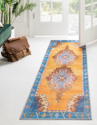 Unique Loom Timeless LEO-RVVL2 Orange Area Rug Runner Lifestyle Image