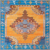 Unique Loom Timeless LEO-RVVL2 Orange Area Rug Square Top-down Image