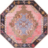 Unique Loom Timeless LEO-RVVL2 Pink Area Rug Octagon Top-down Image