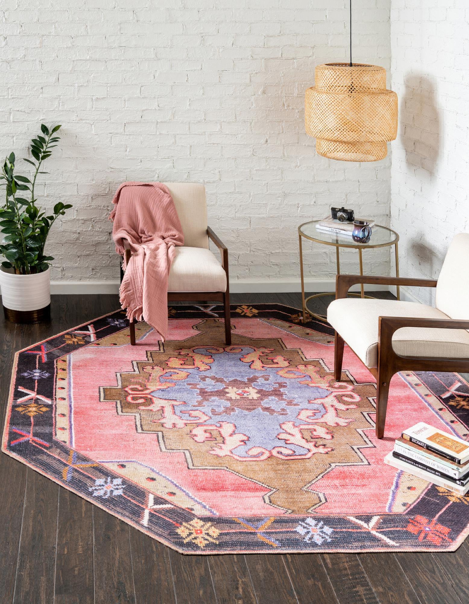Unique Loom Timeless LEO-RVVL2 Pink Area Rug – Incredible Rugs and Decor