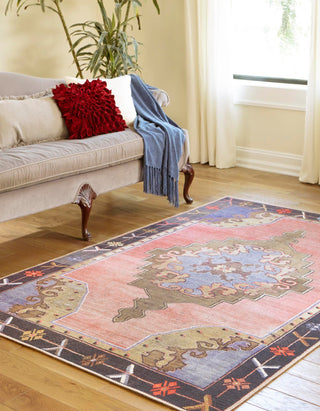 Unique Loom Timeless LEO-RVVL2 Pink Area Rug Rectangle Lifestyle Image