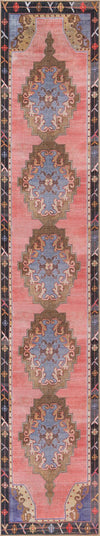 Unique Loom Timeless LEO-RVVL2 Pink Area Rug Runner Top-down Image