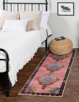 Unique Loom Timeless LEO-RVVL2 Pink Area Rug Runner Lifestyle Image