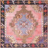 Unique Loom Timeless LEO-RVVL2 Pink Area Rug Square Top-down Image