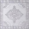 Unique Loom Timeless LEO-RVVL2 White Gray Area Rug Square Top-down Image