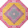 Unique Loom Timeless LEO-RVVL2 Yellow Area Rug Octagon Top-down Image