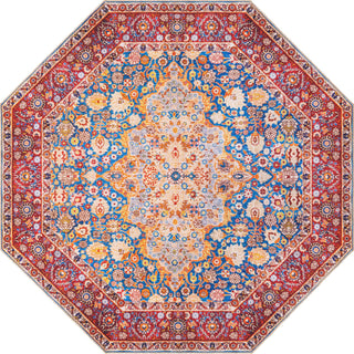 Unique Loom Timeless LEO-RVVL3 Navy Blue Area Rug Octagon Top-down Image