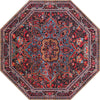 Unique Loom Timeless LEO-RVVL4 Burgundy Area Rug Octagon Top-down Image