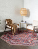 Unique Loom Timeless LEO-RVVL4 Burgundy Area Rug Octagon Lifestyle Image