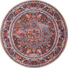 Unique Loom Timeless LEO-RVVL4 Burgundy Area Rug Round Top-down Image