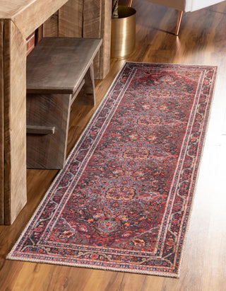 Unique Loom Timeless LEO-RVVL4 Burgundy Area Rug Runner Lifestyle Image