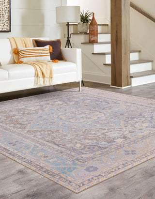 Unique Loom Timeless LEO-RVVL4 Cream Area Rug Square Lifestyle Image