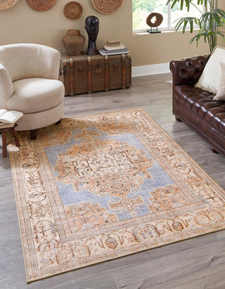 Unique Loom Timeless LEO-RVVL5 Blue Area Rug Rectangle Lifestyle Image