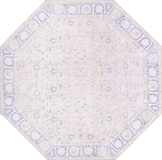 Unique Loom Timeless LEO-RVVL6 Beige Area Rug Octagon Top-down Image