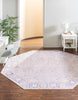 Unique Loom Timeless LEO-RVVL6 Beige Area Rug Octagon Lifestyle Image Feature