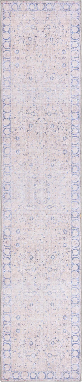 Unique Loom Timeless LEO-RVVL6 Beige Area Rug Runner Top-down Image