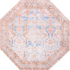 Unique Loom Timeless LEO-RVVL7 Blue Area Rug Octagon Top-down Image