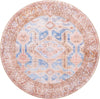 Unique Loom Timeless LEO-RVVL7 Blue Area Rug Round Top-down Image