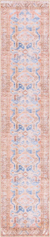 Unique Loom Timeless LEO-RVVL7 Blue Area Rug Runner Top-down Image