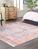 Unique Loom Timeless LEO-RVVL7 Blue Area Rug Square Lifestyle Image