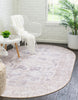 Unique Loom Timeless LEO-RVVL7 Gray Area Rug Oval Lifestyle Image