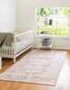 Unique Loom Timeless LEO-RVVL7 Gray Area Rug Rectangle Lifestyle Image